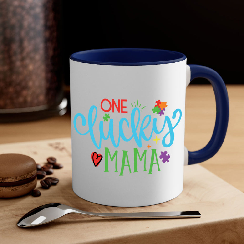 one lucky mama Style 33#- autism-Mug / Coffee Cup