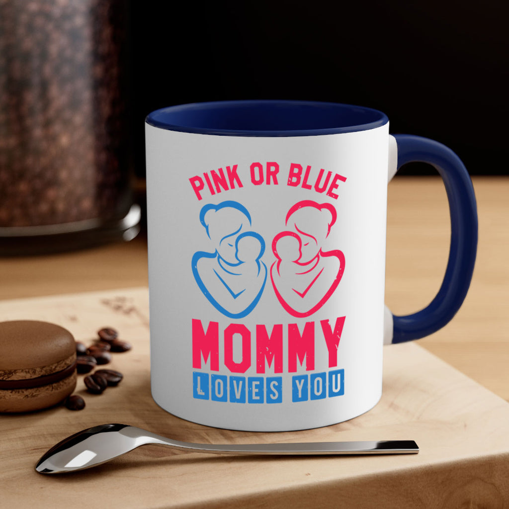 pink or blue Mommy Loves you Style 21#- baby shower-Mug / Coffee Cup