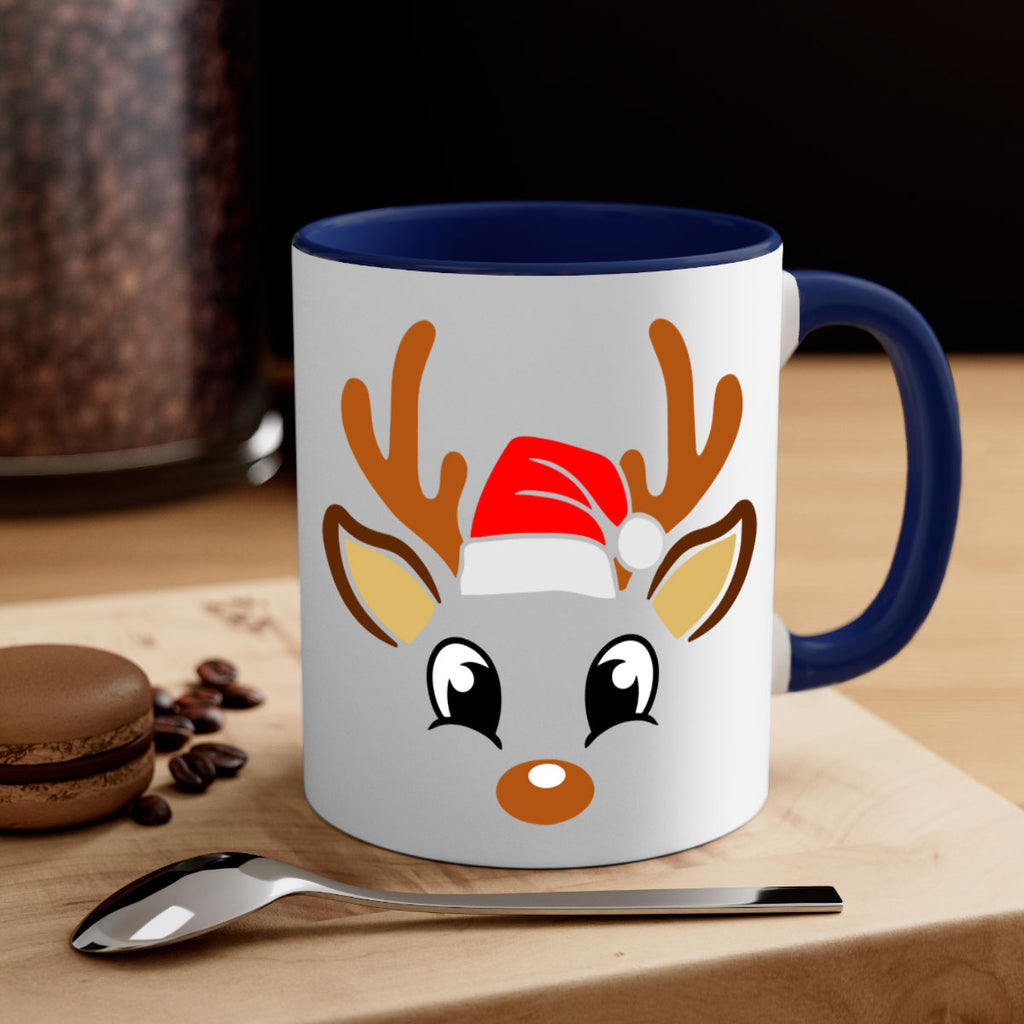 reindeer face style 596#- christmas-Mug / Coffee Cup