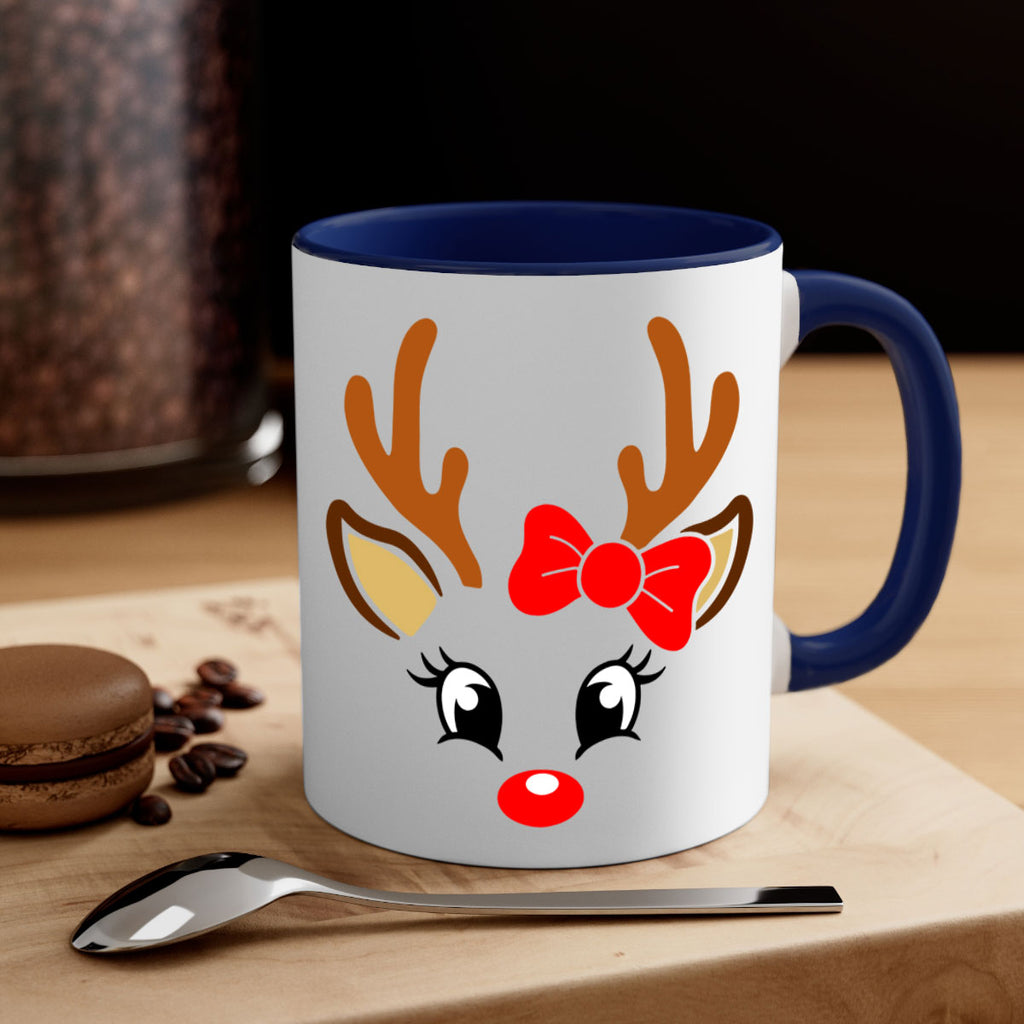 reindeer face style 598#- christmas-Mug / Coffee Cup