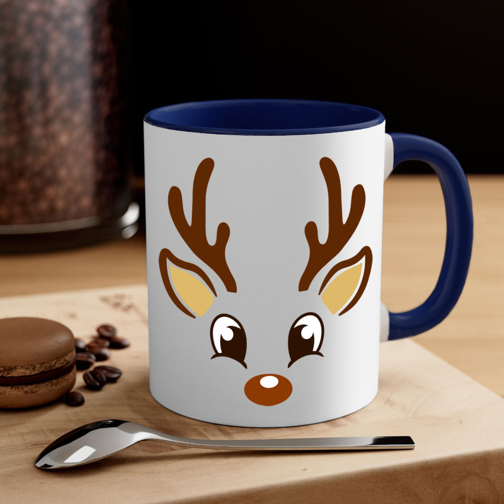 reindeer face style 599#- christmas-Mug / Coffee Cup