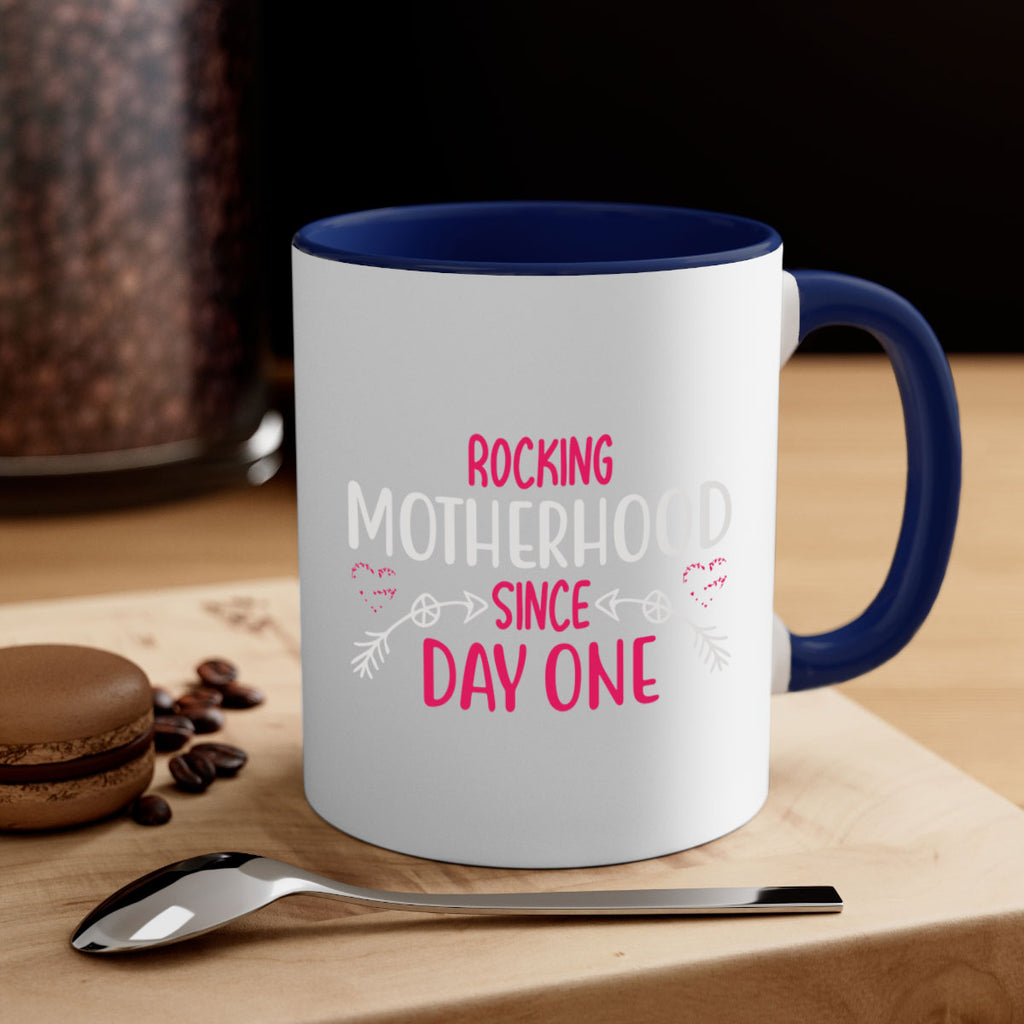 rocking motherhood since day one 69#- mom-Mug / Coffee Cup