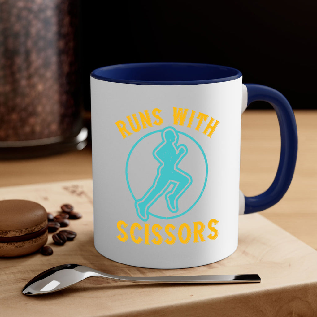 run with sclssors 25#- running-Mug / Coffee Cup