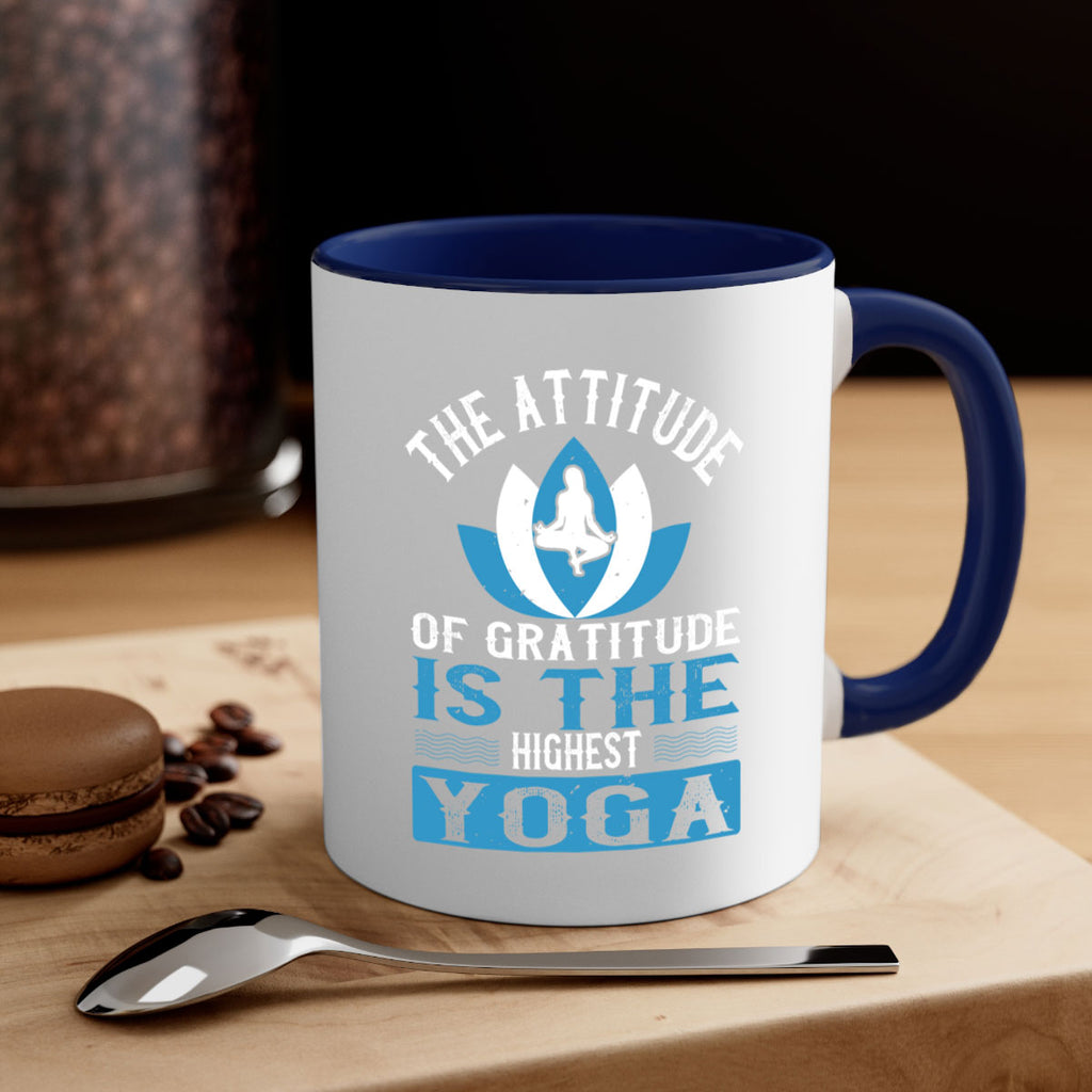 the attitude of gratitude is the highest yoga 66#- yoga-Mug / Coffee Cup