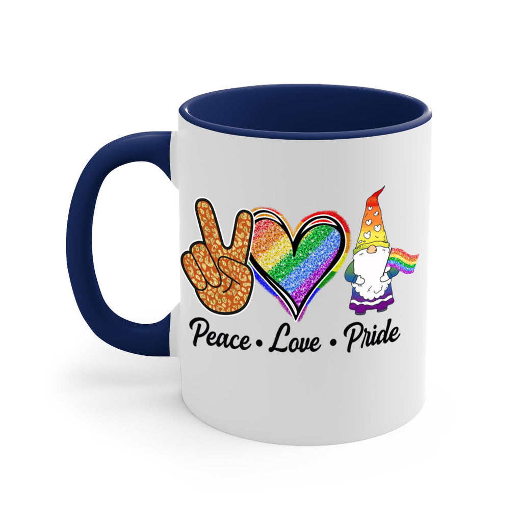 Peace Love Gnome Lgbt Flag  54#- lgbt-Mug / Coffee Cup