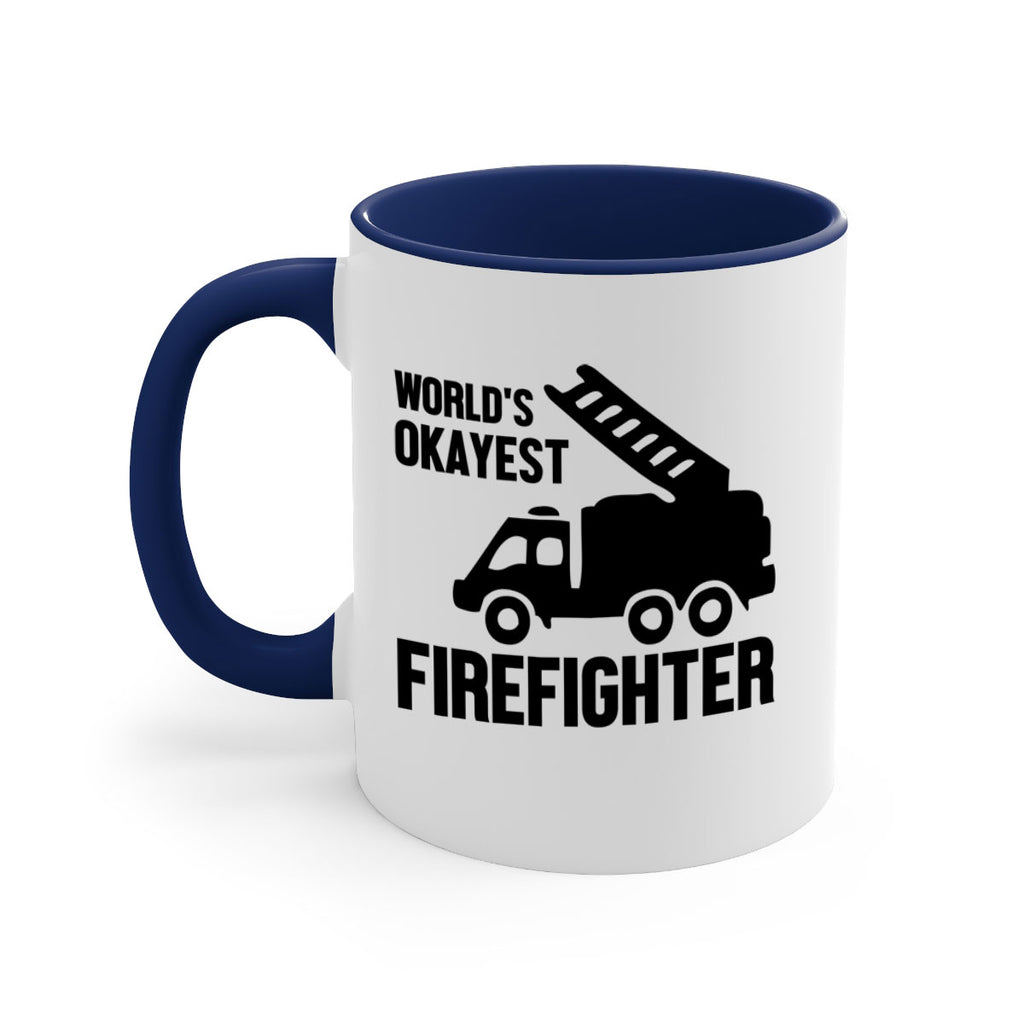 Worlds okayest Style 2#- fire fighter-Mug / Coffee Cup