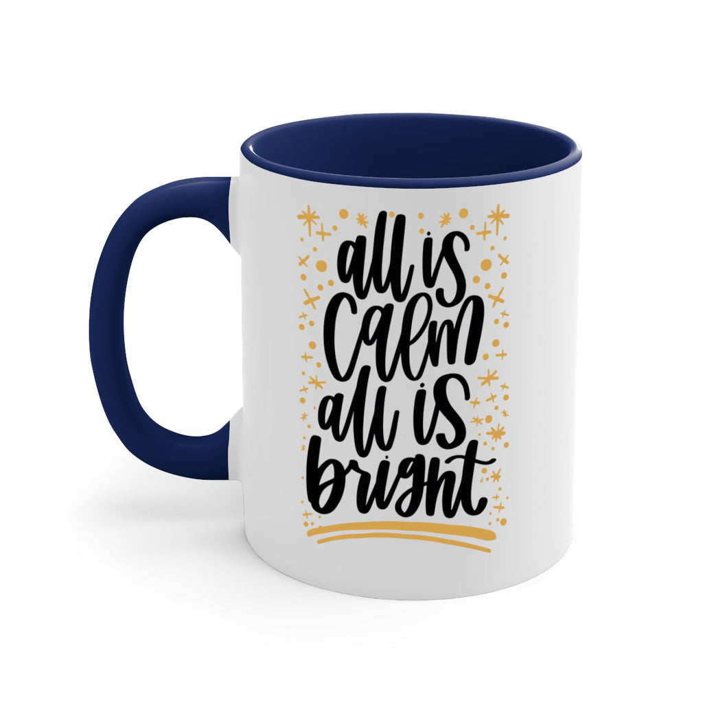 all is calm all is bright gold 214#- christmas-Mug / Coffee Cup