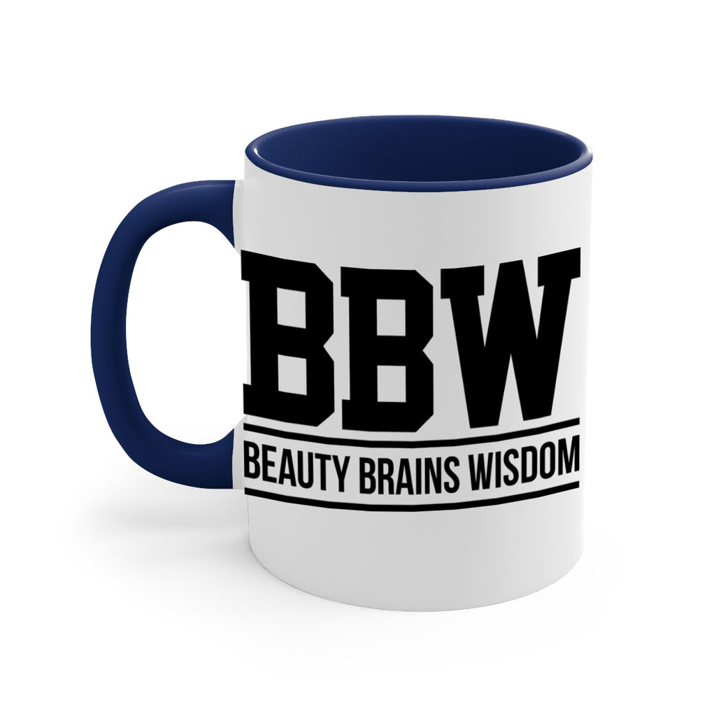 bbw beauty brains wisdom 263#- black words - phrases-Mug / Coffee Cup