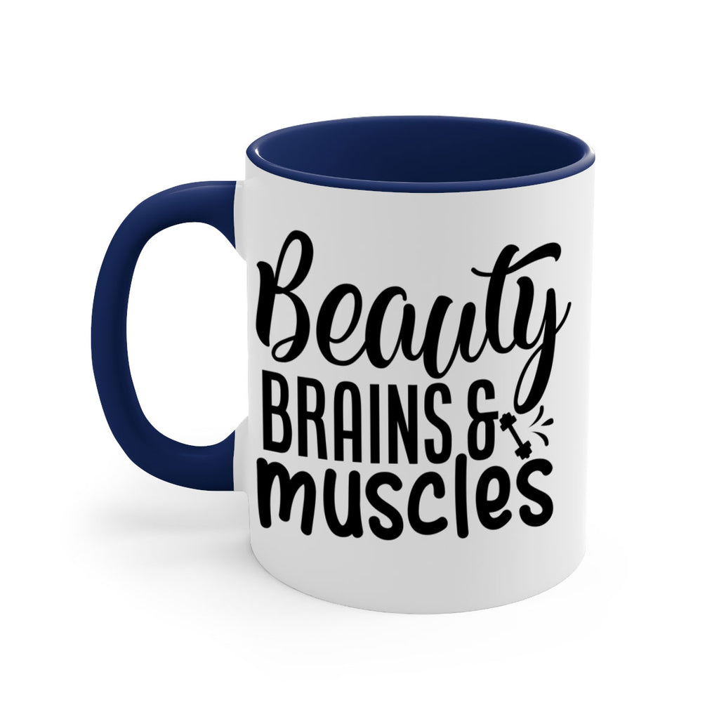 beauty brains muscles 51#- gym-Mug / Coffee Cup
