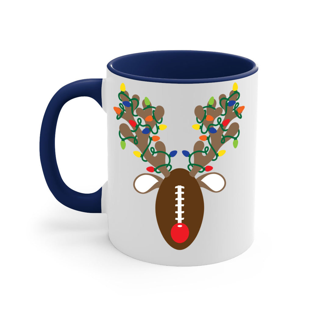 christmas reindeer antler football style 117#- christmas-Mug / Coffee Cup