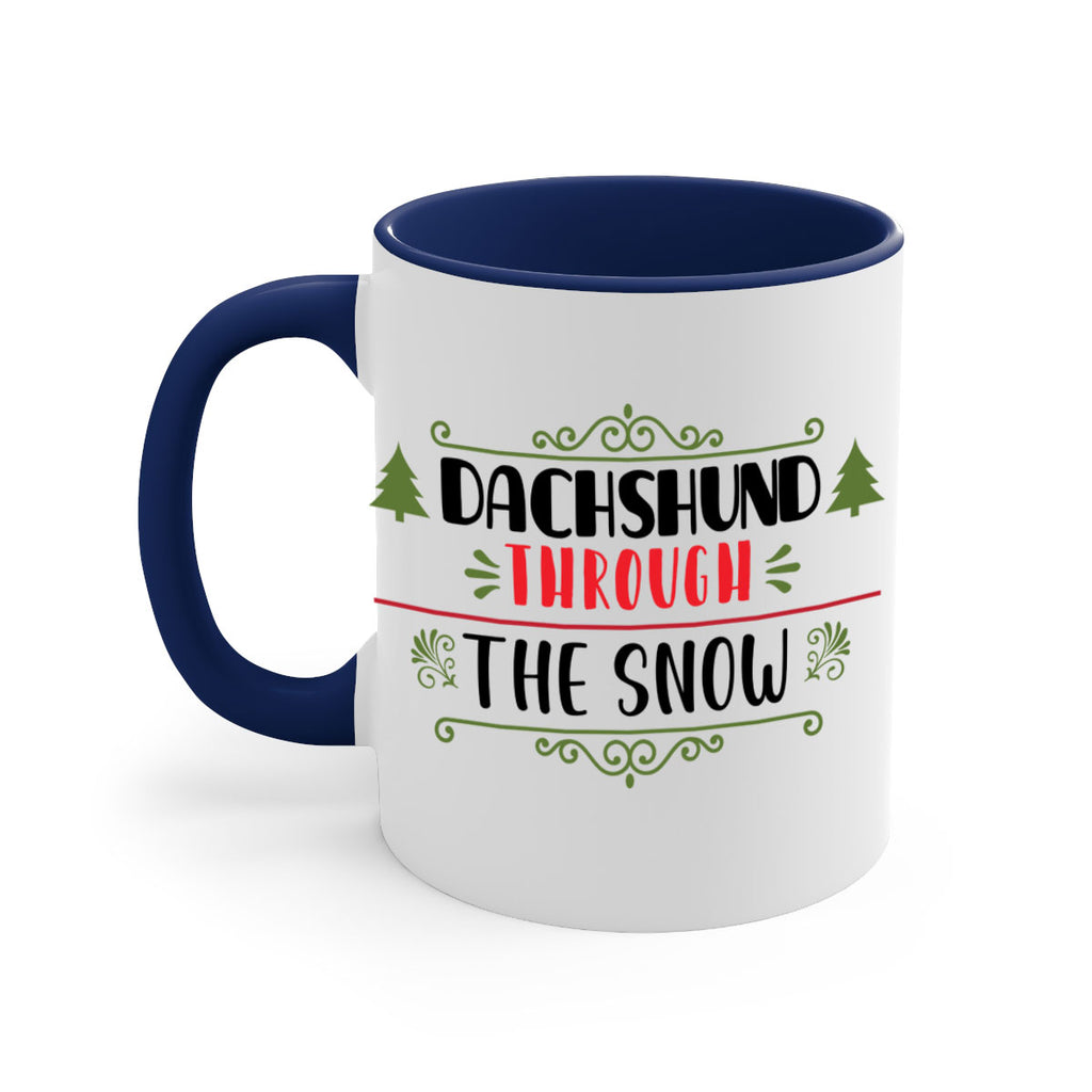 dachshund through the snow style 147#- christmas-Mug / Coffee Cup