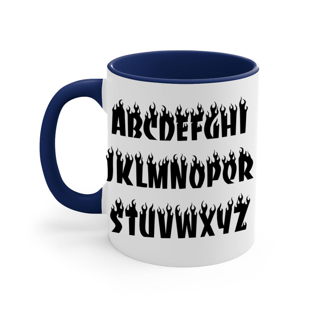 flame font 153#- black words - phrases-Mug / Coffee Cup