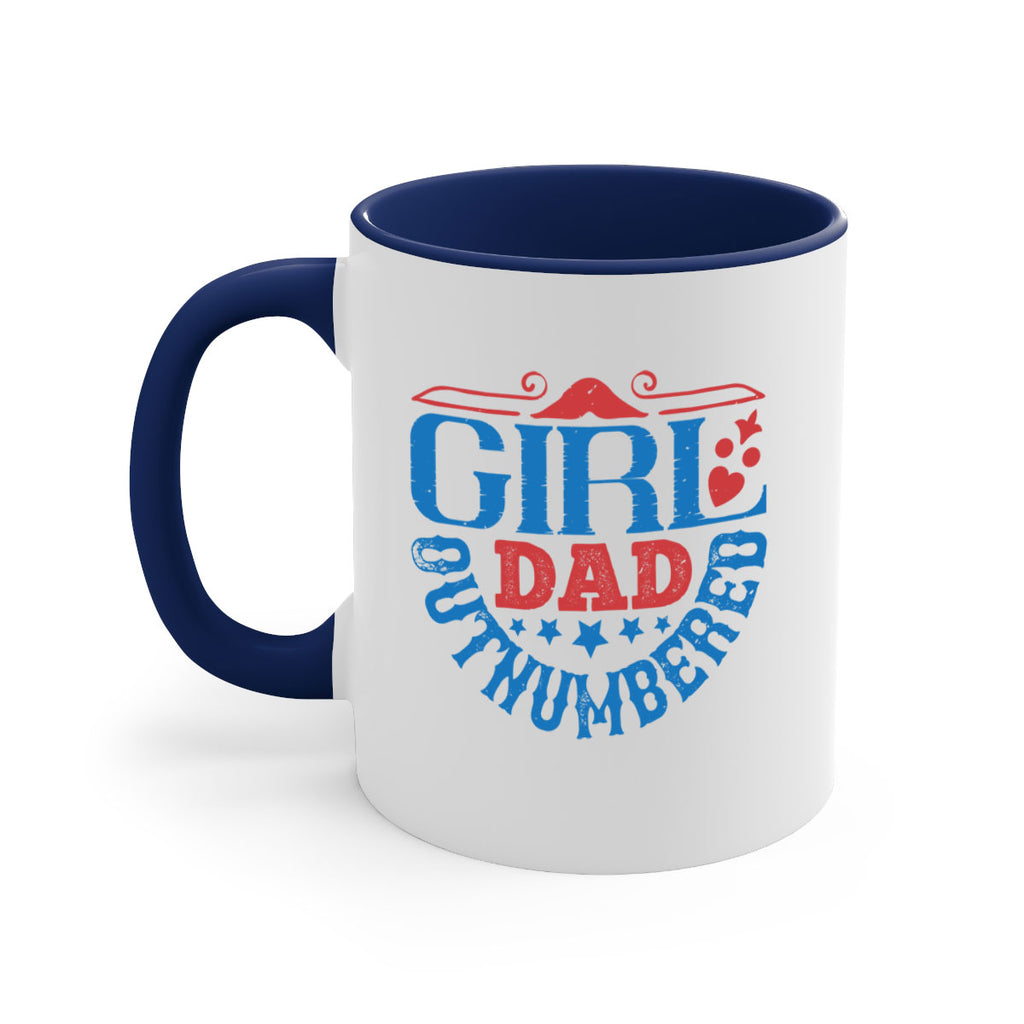 girl dad outnumbered 219#- fathers day-Mug / Coffee Cup