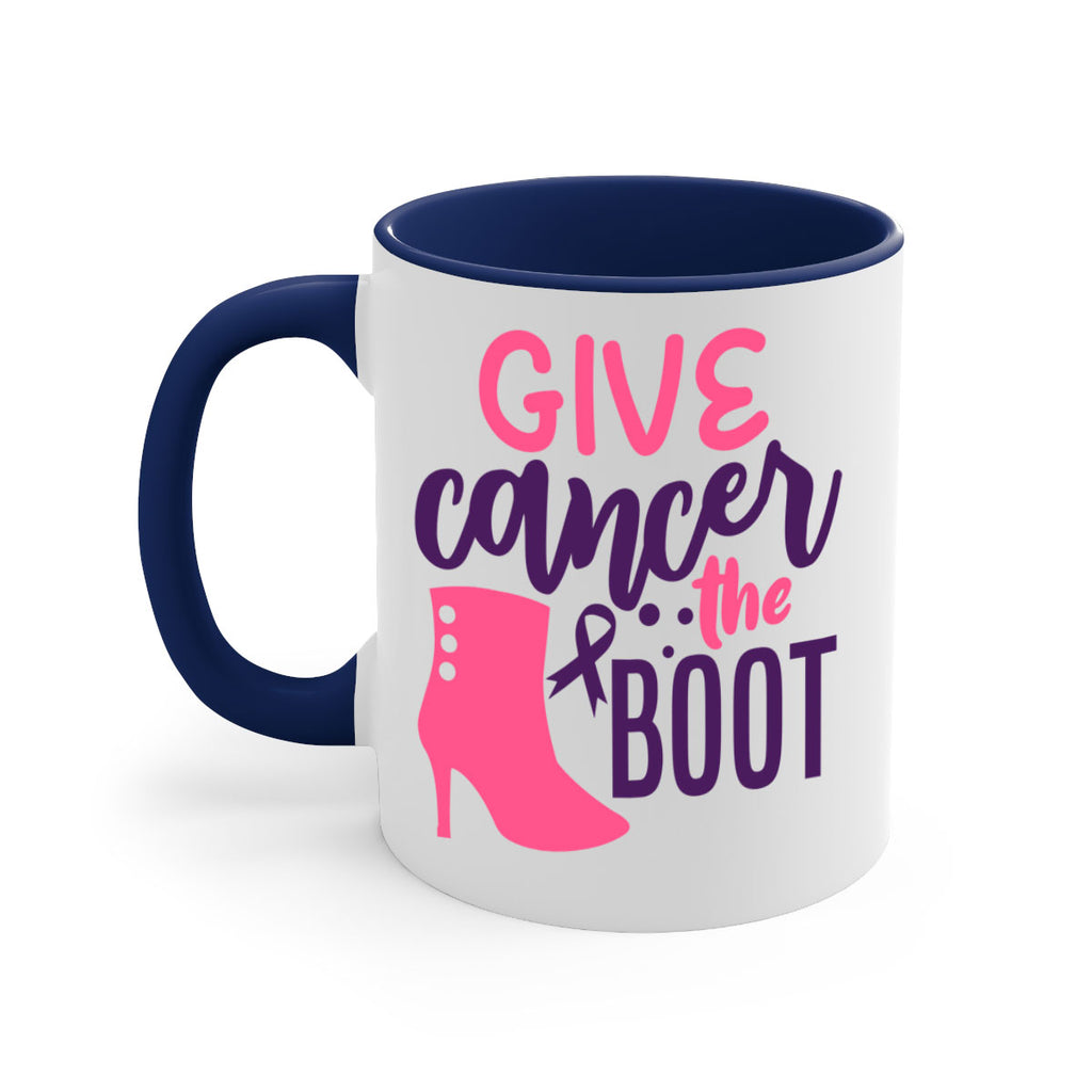 give cancer the boot Style 1#- breast cancer-Mug / Coffee Cup