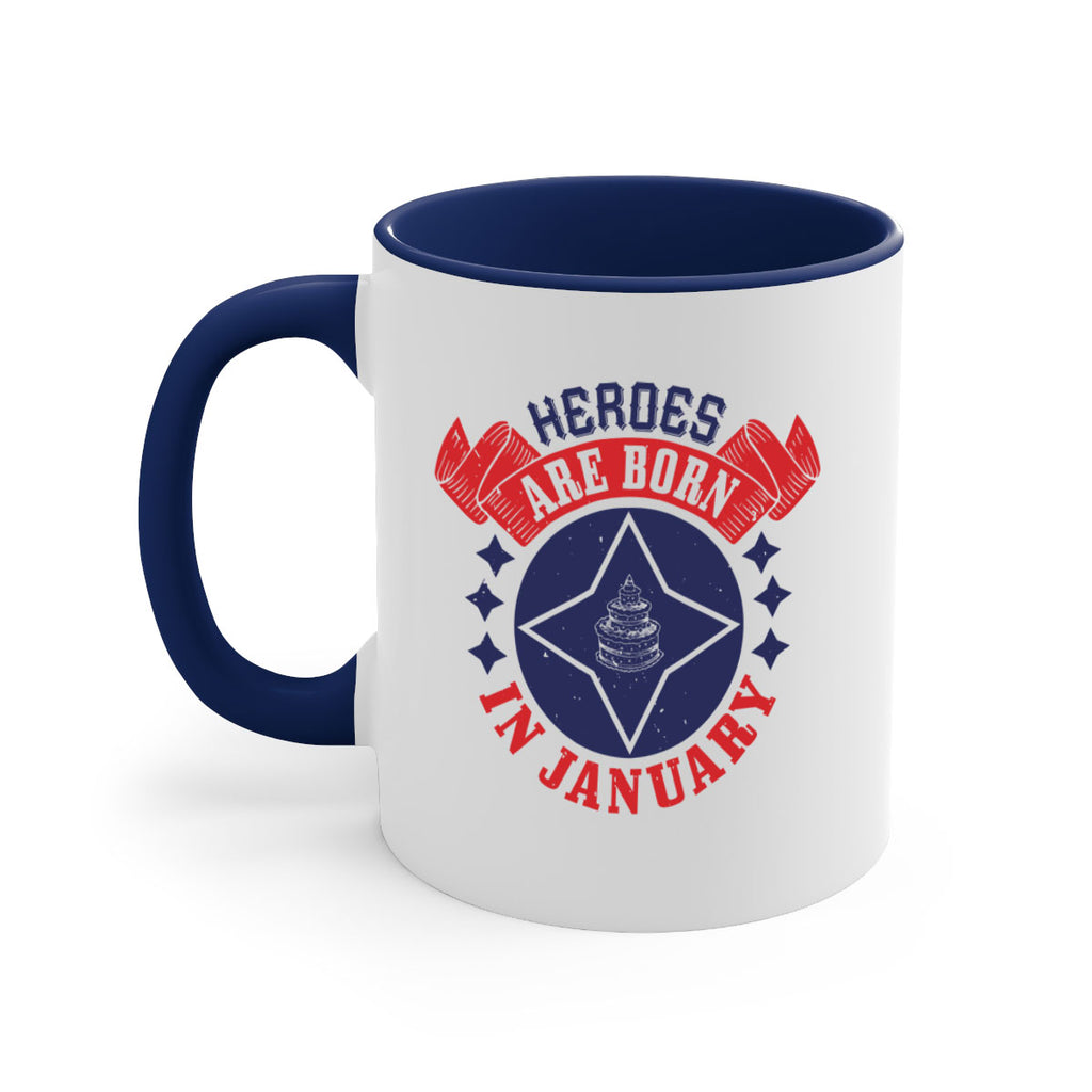 heroes are born in january Style 97#- birthday-Mug / Coffee Cup