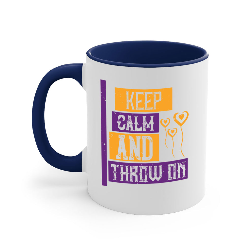 keep calm and throw on 55#- mardi gras-Mug / Coffee Cup