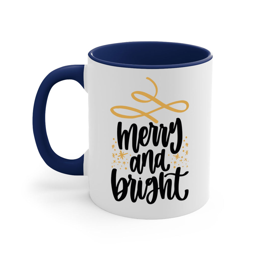 merry and bright gold 97#- christmas-Mug / Coffee Cup