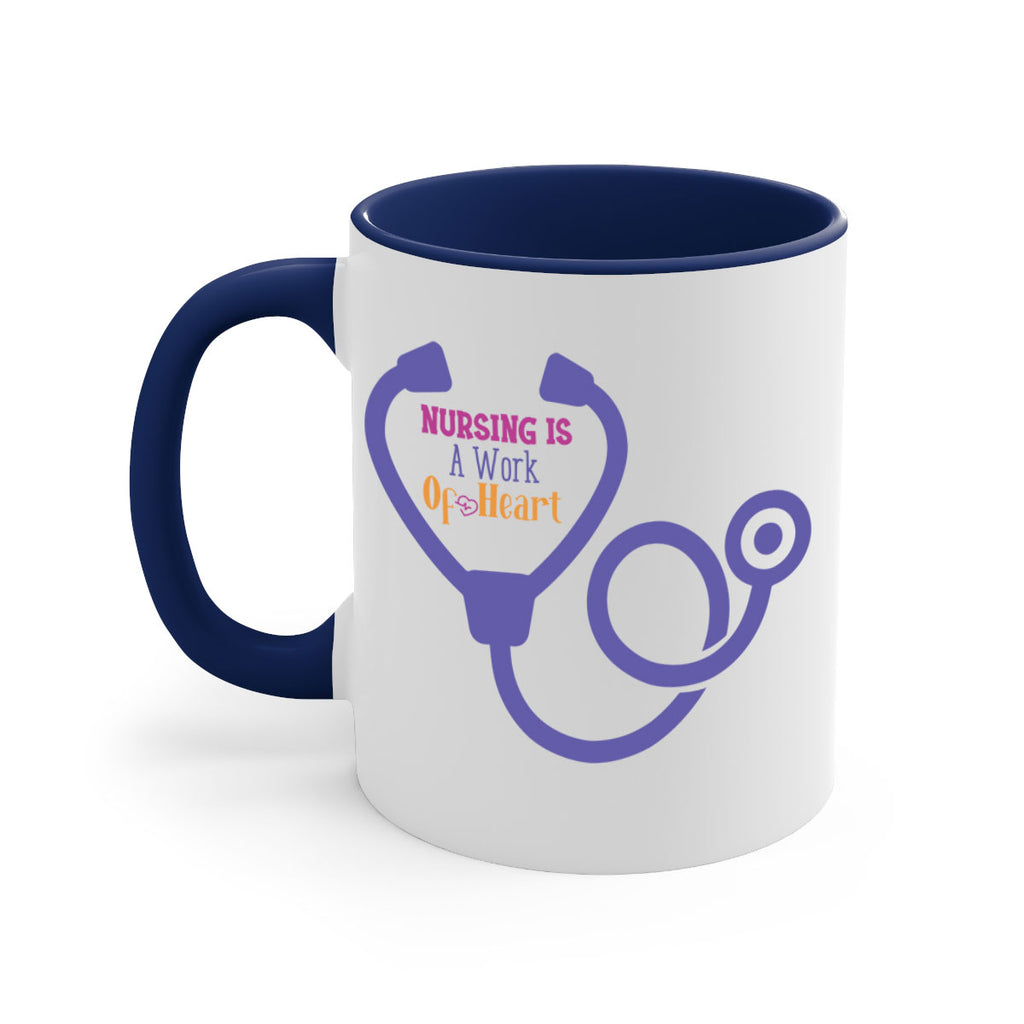 nursing is a work of heart Style 358#- nurse-Mug / Coffee Cup