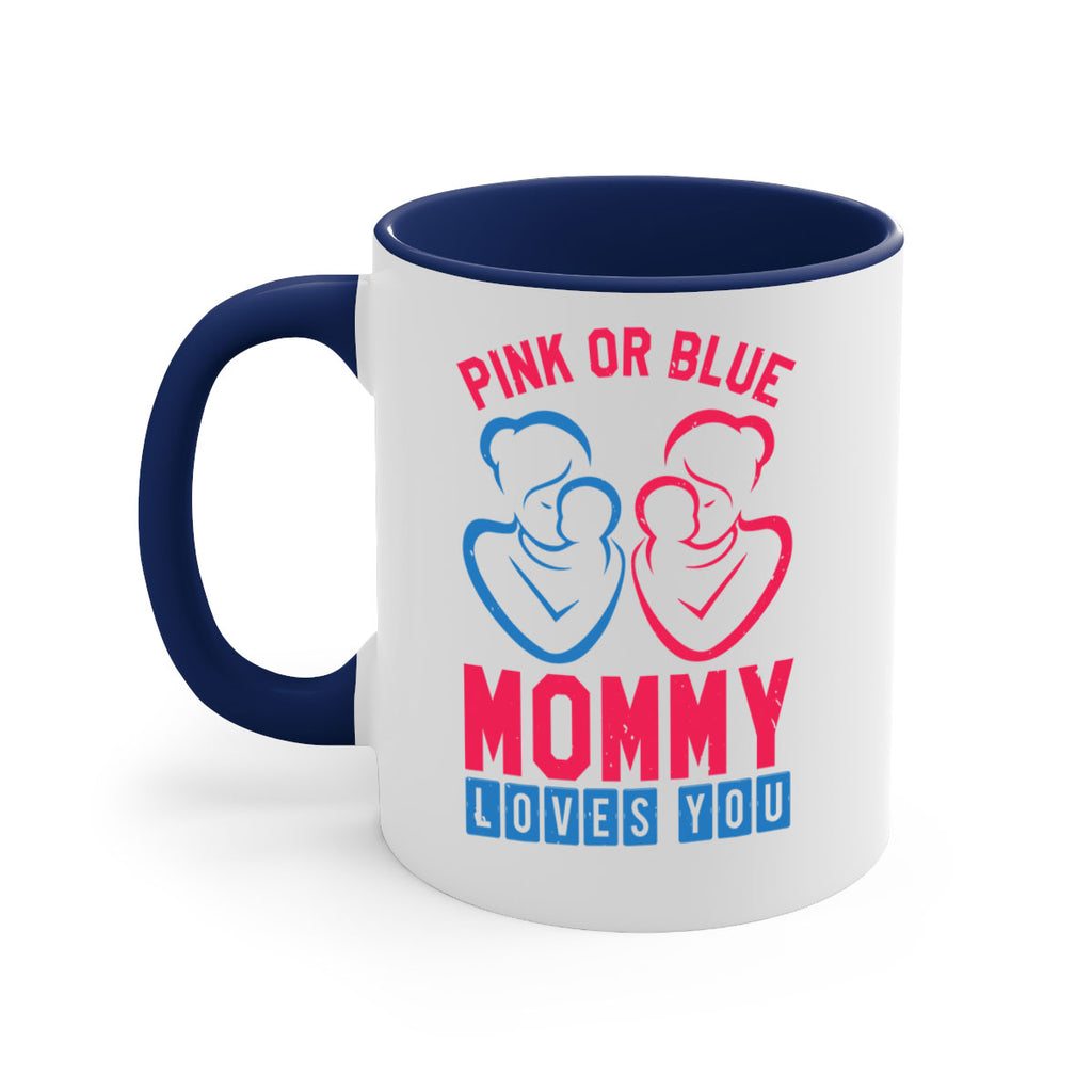 pink or blue Mommy Loves you Style 21#- baby shower-Mug / Coffee Cup