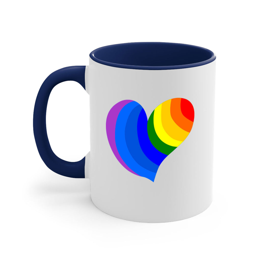 rainbow heart wavy 7#- lgbt-Mug / Coffee Cup