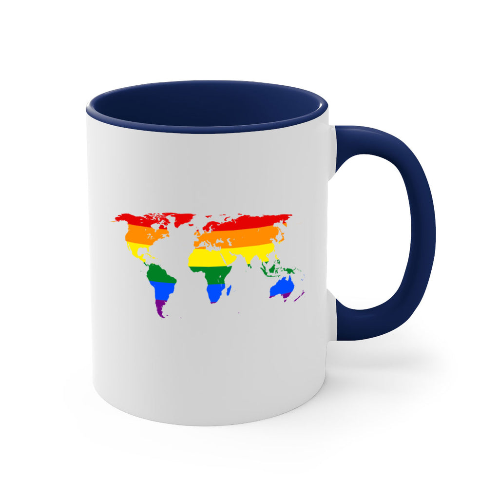 Rainbow World map 3#- lgbt-Mug / Coffee Cup