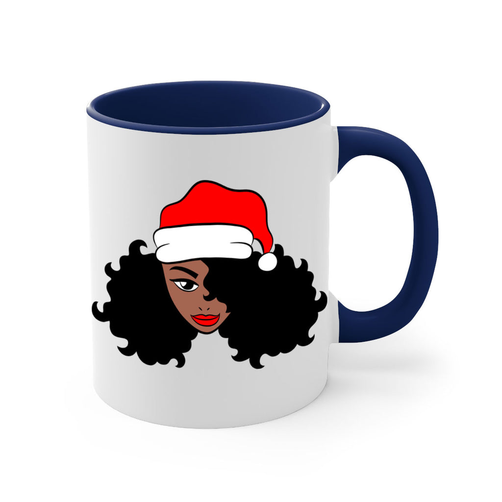 afro santa claus girl 71#- Black women - Girls-Mug / Coffee Cup