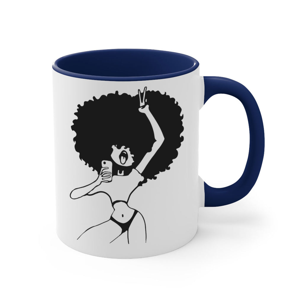 afro woman taking selfie 66#- Black women - Girls-Mug / Coffee Cup