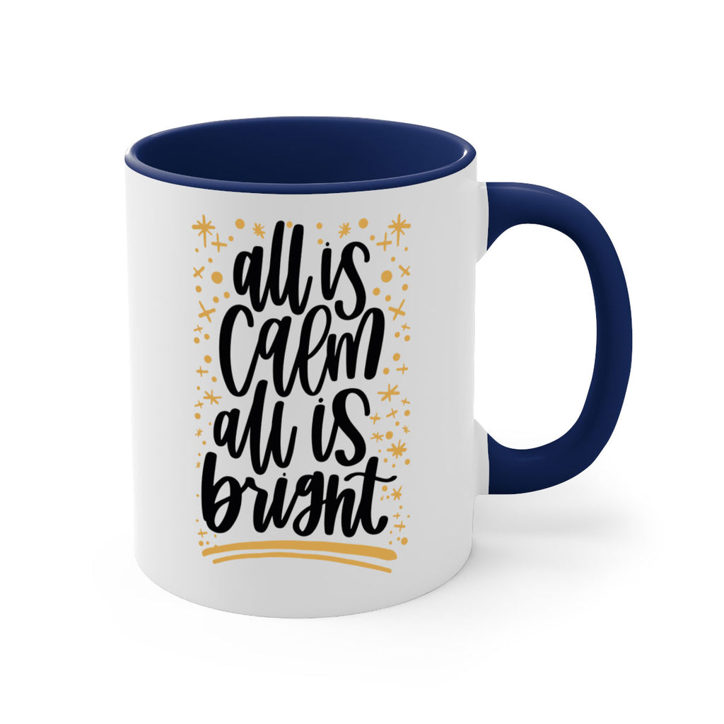 all is calm all is bright gold 214#- christmas-Mug / Coffee Cup