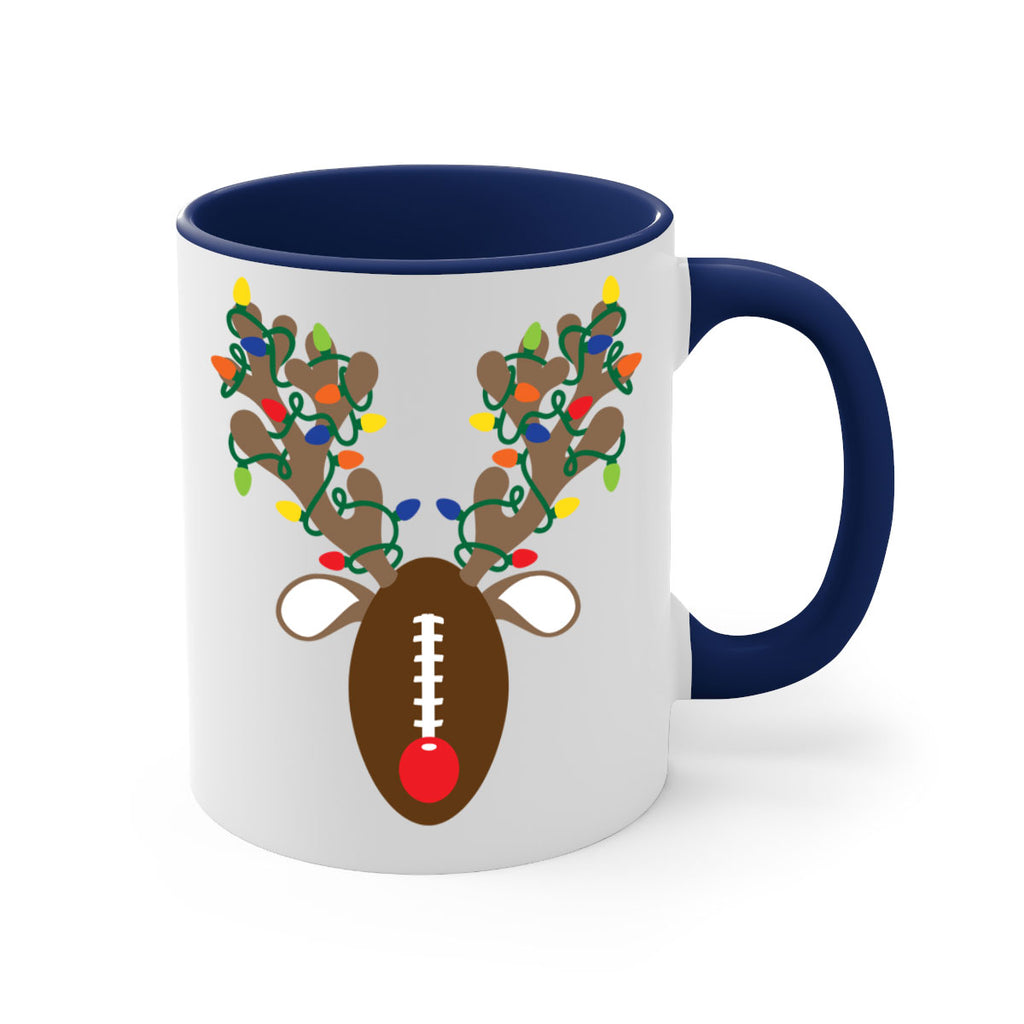 christmas reindeer antler football style 117#- christmas-Mug / Coffee Cup