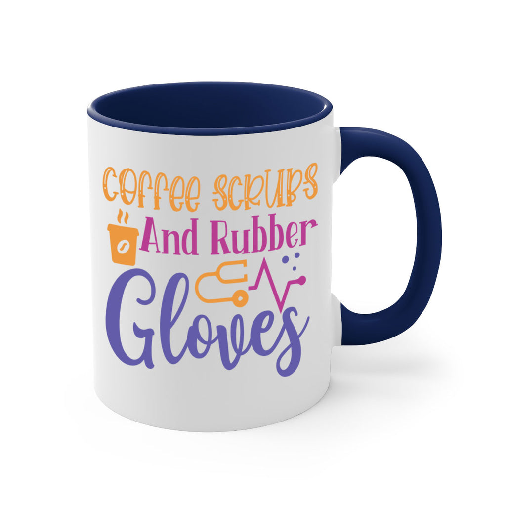 coffee scrubs and rubber gloves Style 392#- nurse-Mug / Coffee Cup