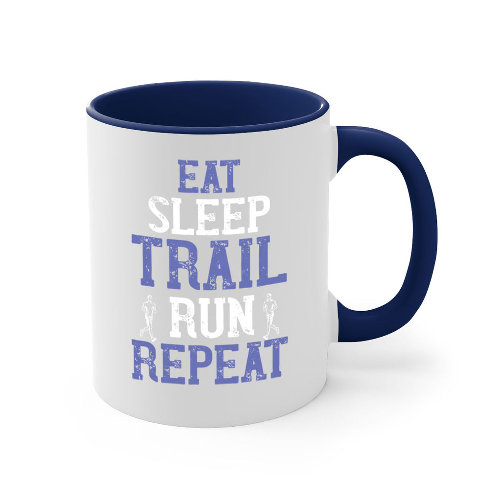 eat sleep trail run repeat 45#- running-Mug / Coffee Cup