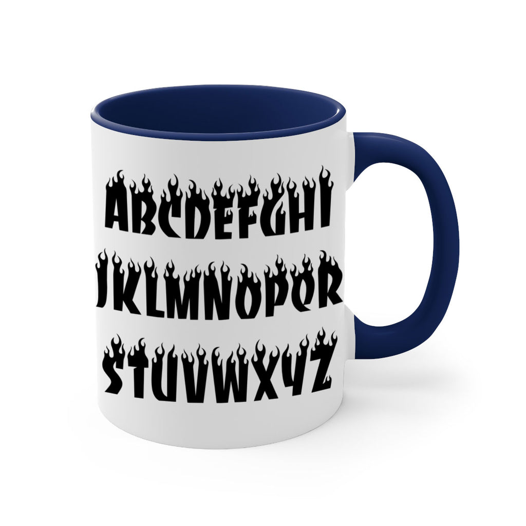 flame font 153#- black words - phrases-Mug / Coffee Cup