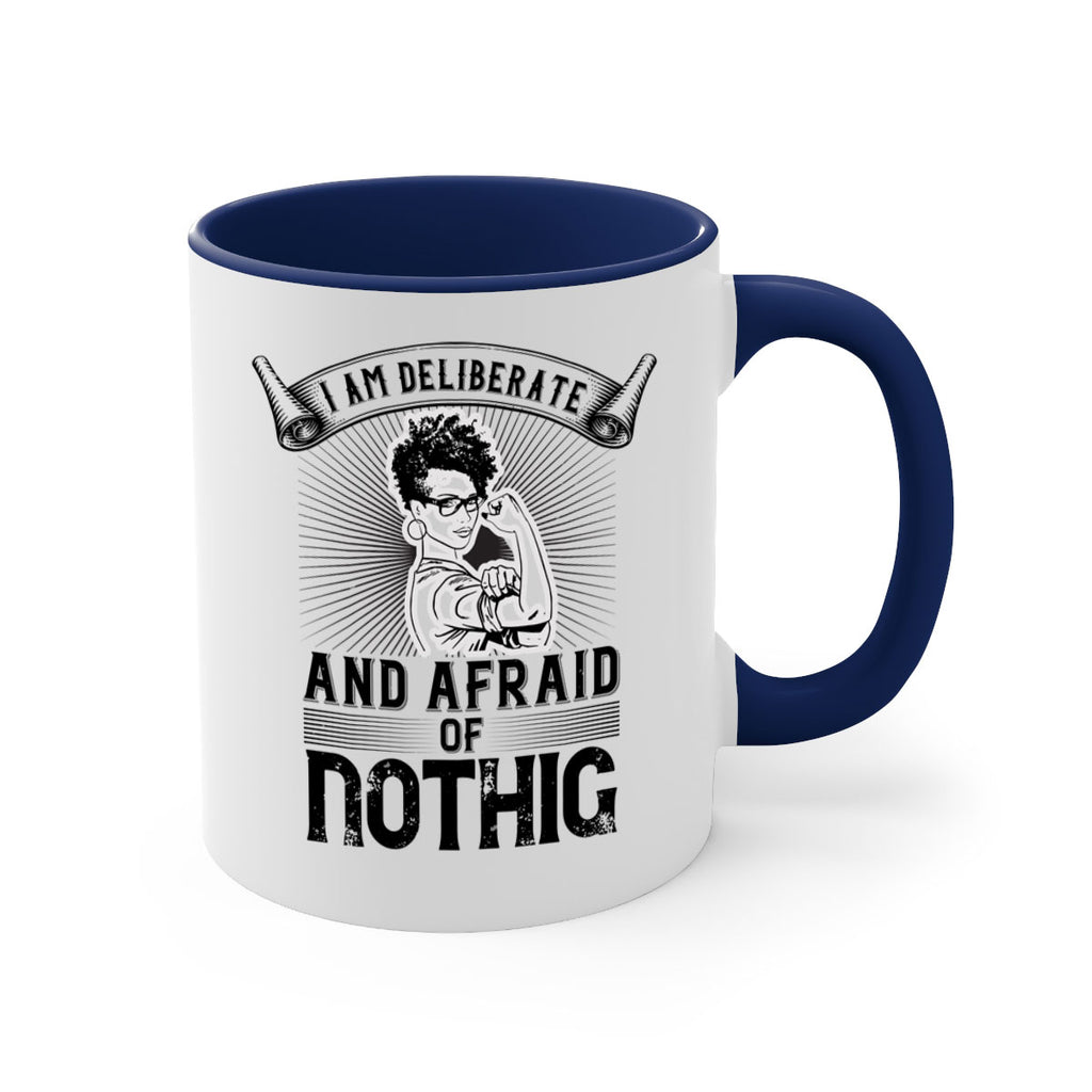 i am deliberate and afraid of nothing Style 31#- Afro - Black-Mug / Coffee Cup