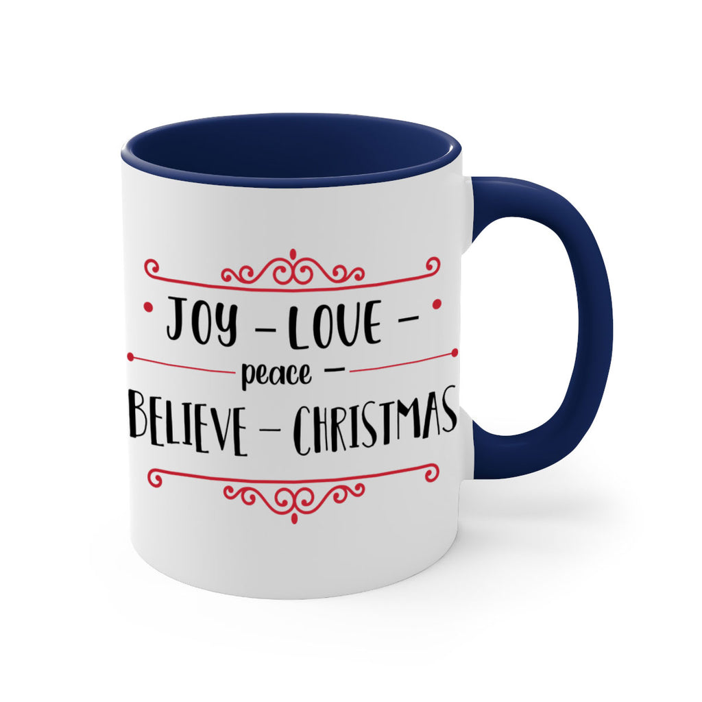 joy love peace believe christmas style 409#- christmas-Mug / Coffee Cup