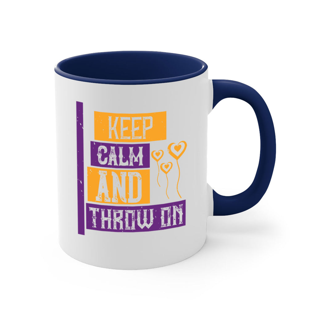 keep calm and throw on 55#- mardi gras-Mug / Coffee Cup