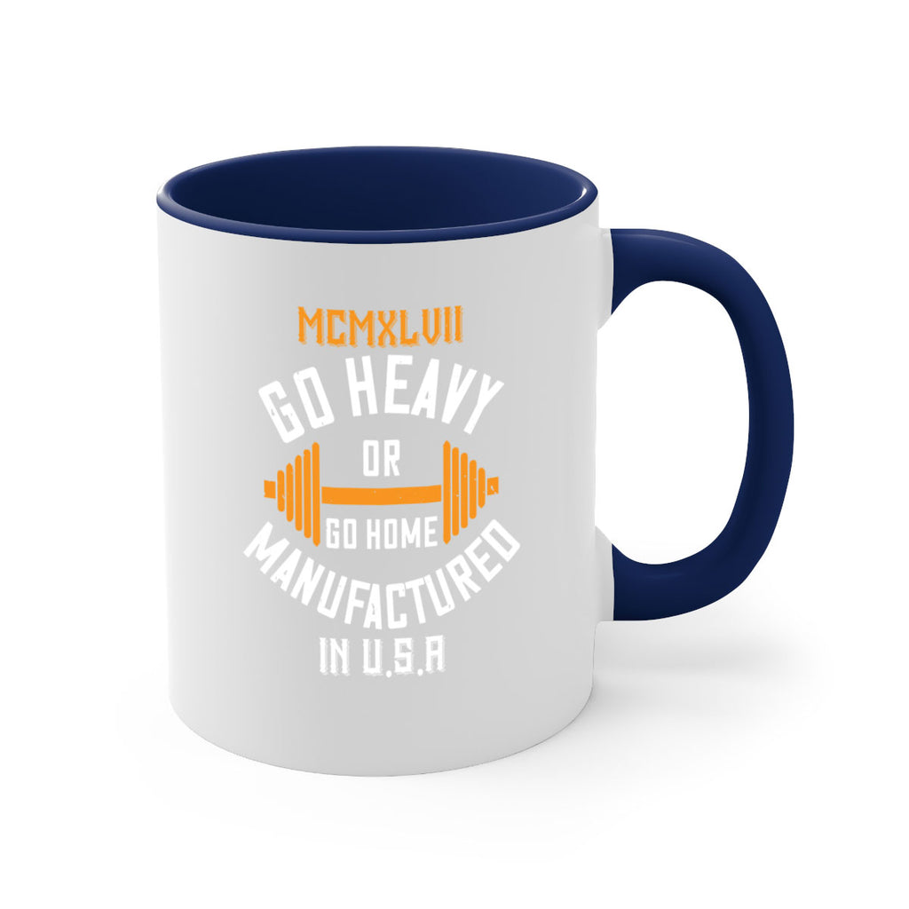 mcmxlvii go heavy or go home manufactured in 84#- gym-Mug / Coffee Cup