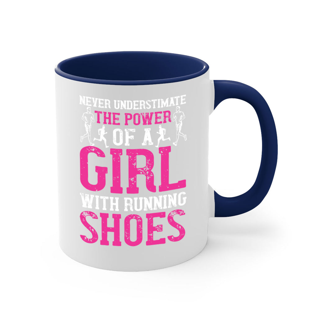 never understimate the power of a girl with running shoes 29#- running-Mug / Coffee Cup