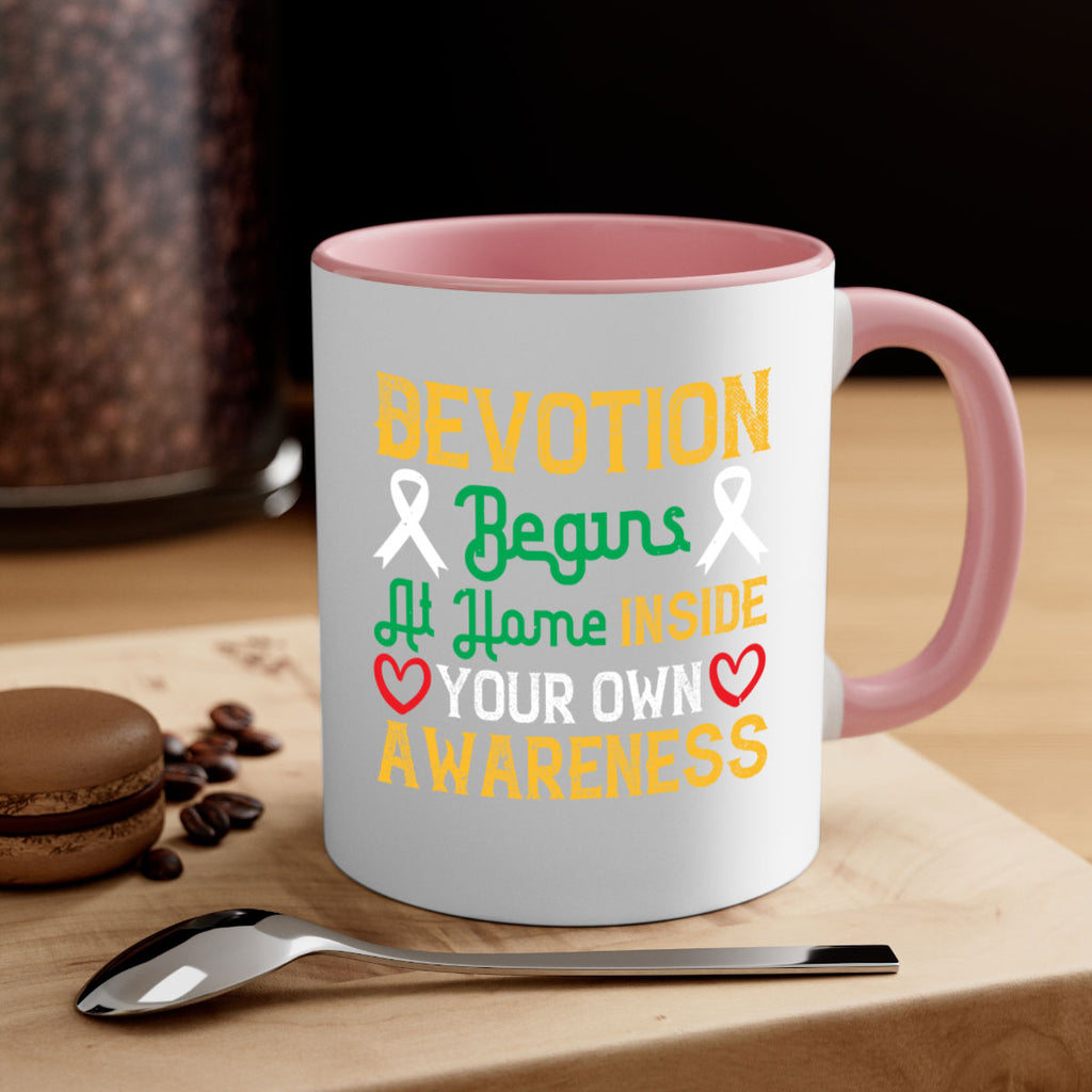 Devotion begins at home inside your own awareness Style 46#- Self awareness-Mug / Coffee Cup