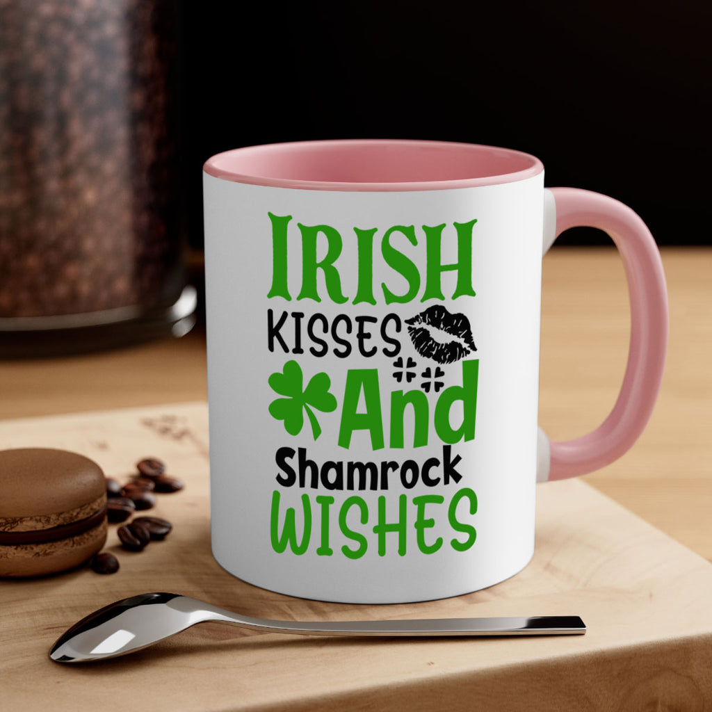 Irish Kisses And Shamrock Wishes Style 156#- St Patricks Day-Mug / Coffee Cup