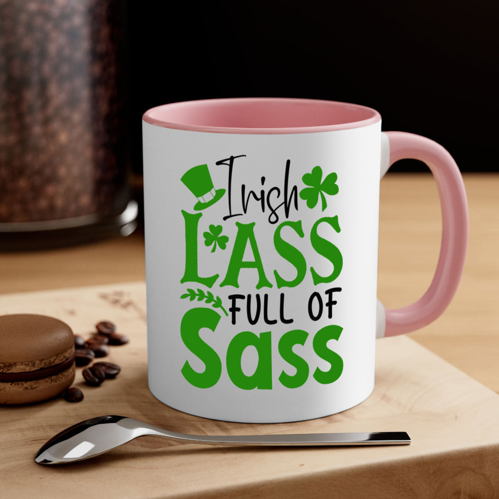 Irish Lass Full Of Sass Style 155#- St Patricks Day-Mug / Coffee Cup