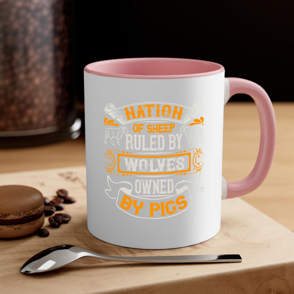 Nation of sheep ruled by wolves owned by pigs Style 39#- pig-Mug / Coffee Cup
