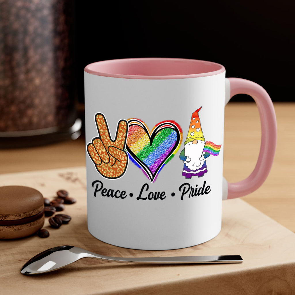 Peace Love Gnome Lgbt Flag  54#- lgbt-Mug / Coffee Cup