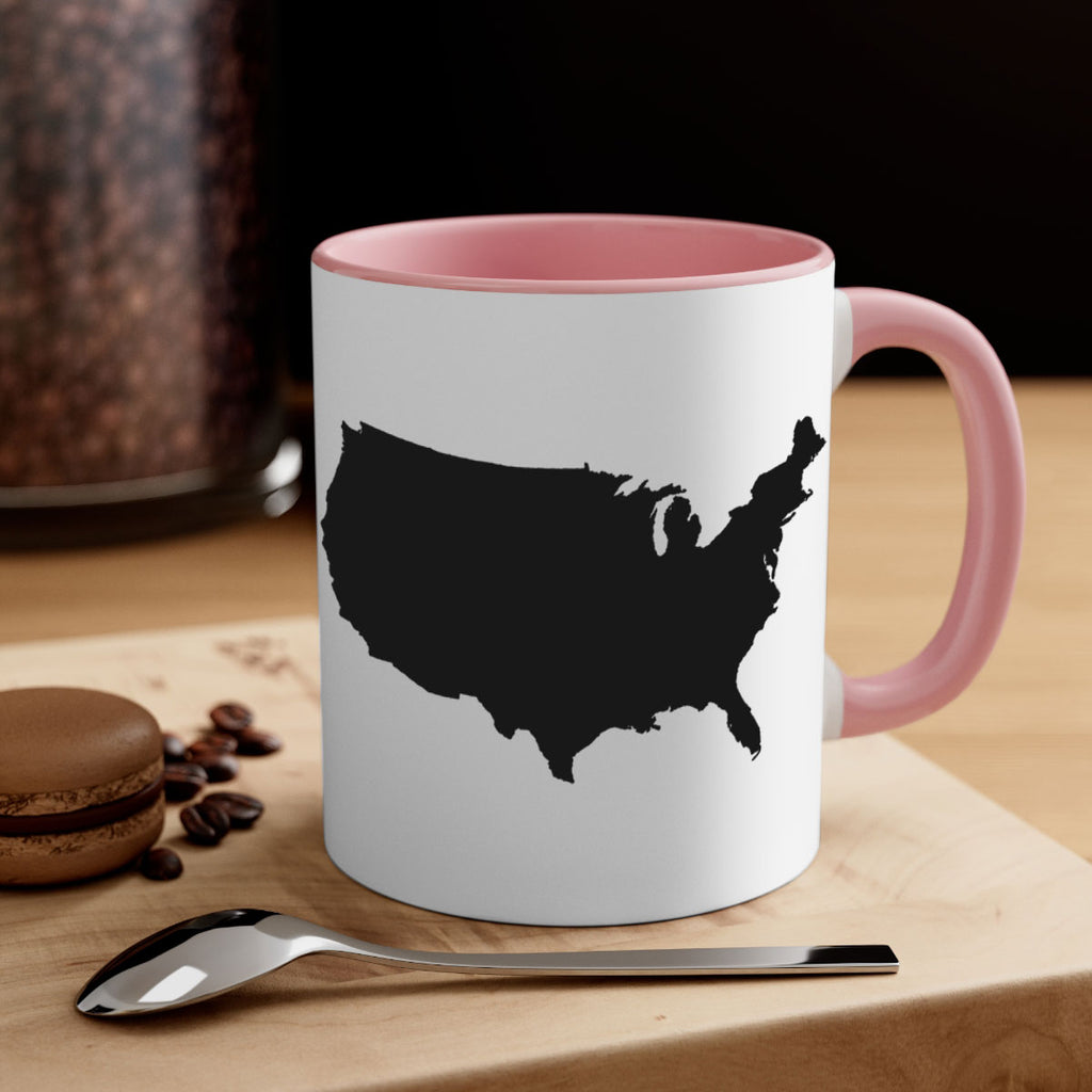 USA Solid Map Style 76#- 4th Of July-Mug / Coffee Cup