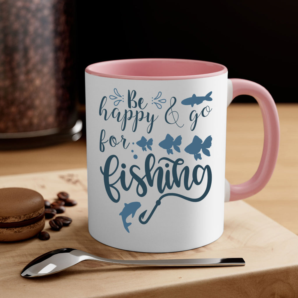 be happy and go 179#- fishing-Mug / Coffee Cup