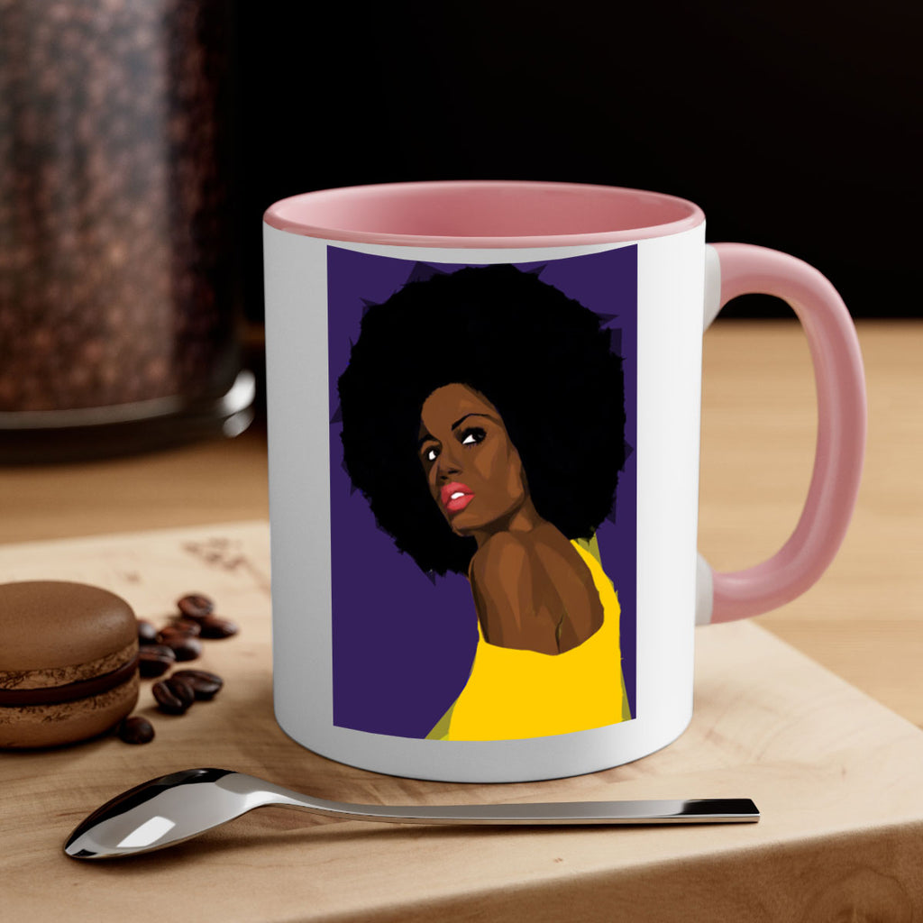 beautiful black woman geometric 60#- Black women - Girls-Mug / Coffee Cup