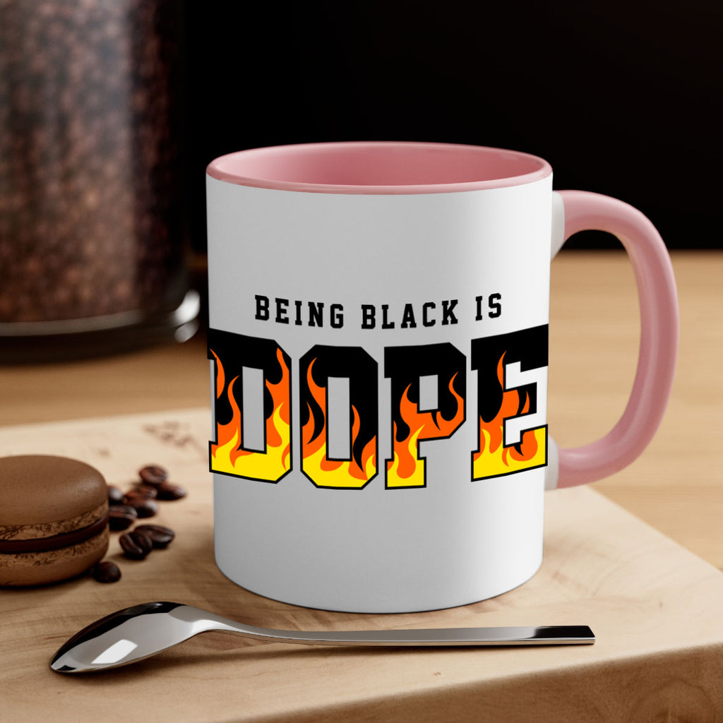 being black is dope flames 256#- black words - phrases-Mug / Coffee Cup