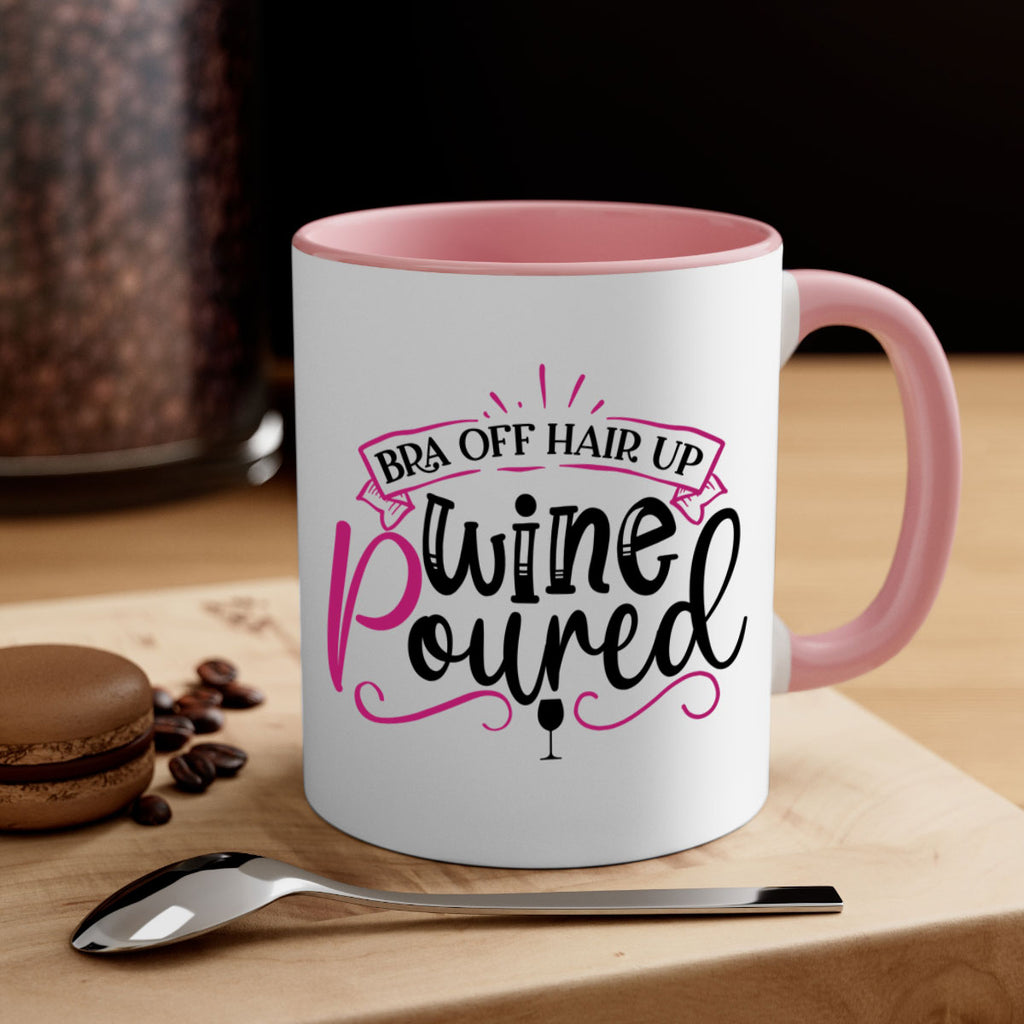 bra off hair up wine poured 206#- wine-Mug / Coffee Cup