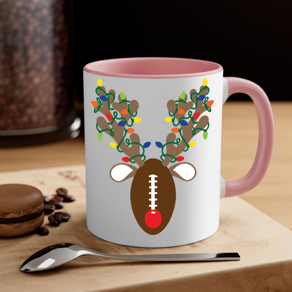 christmas reindeer antler football style 117#- christmas-Mug / Coffee Cup