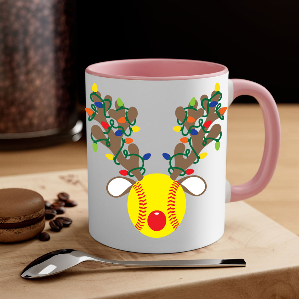 christmas reindeer antler softball style 119#- christmas-Mug / Coffee Cup