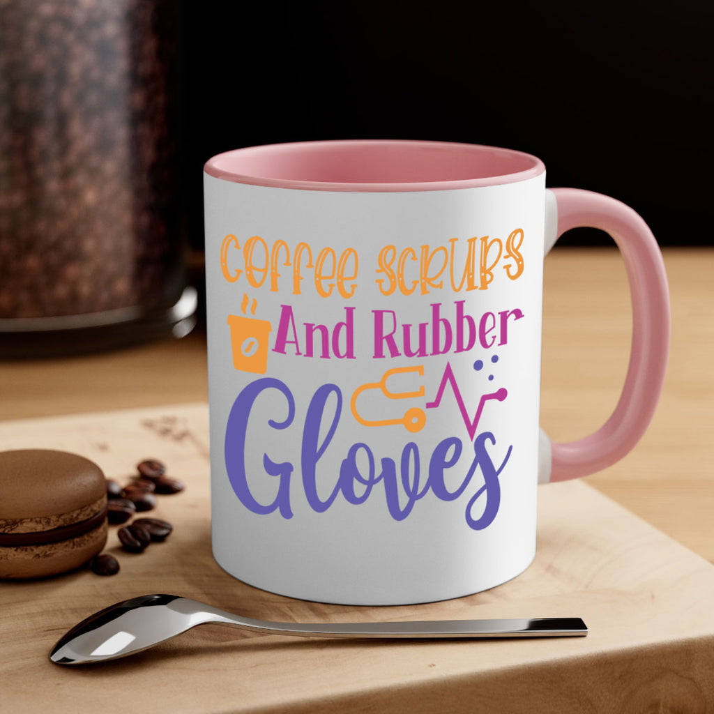 coffee scrubs and rubber gloves Style 392#- nurse-Mug / Coffee Cup